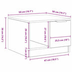 Mesa de Café Roble negro 50 x 50 x 36 cm Madera contrachapada