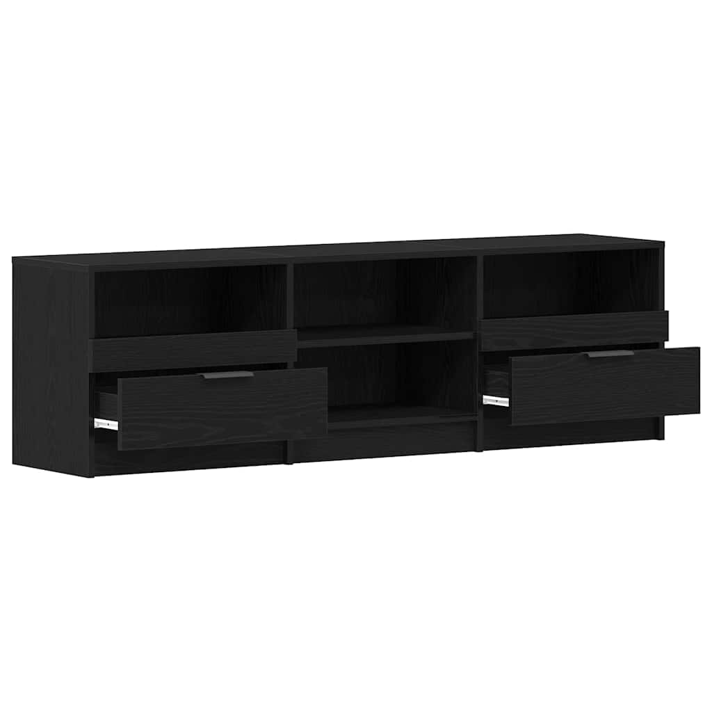 Gabinete de TV con cajón Roble Negro 150 x 33,5 x 45 cm