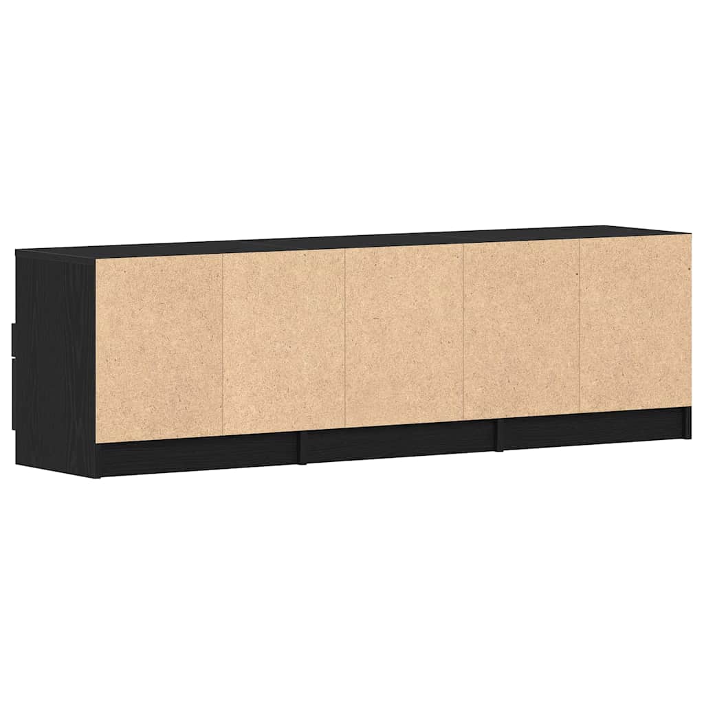 Gabinete de TV con cajón Roble Negro 150 x 33,5 x 45 cm