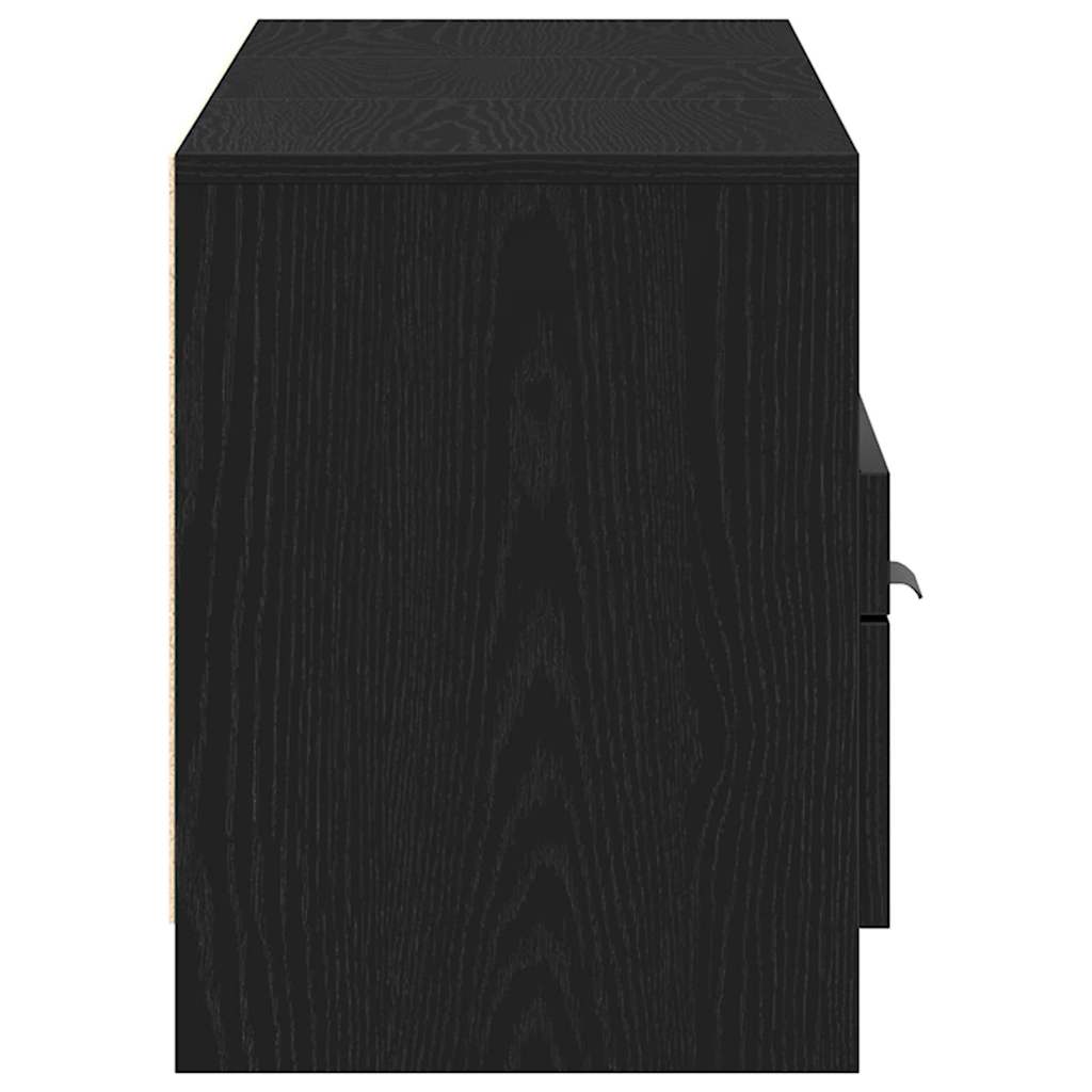 Gabinete de TV con cajón Roble Negro 150 x 33,5 x 45 cm