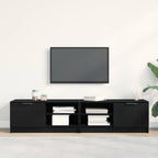 Gabinete de TV 2 pcs Roble Negro 80 x 35 x 36,5 cm