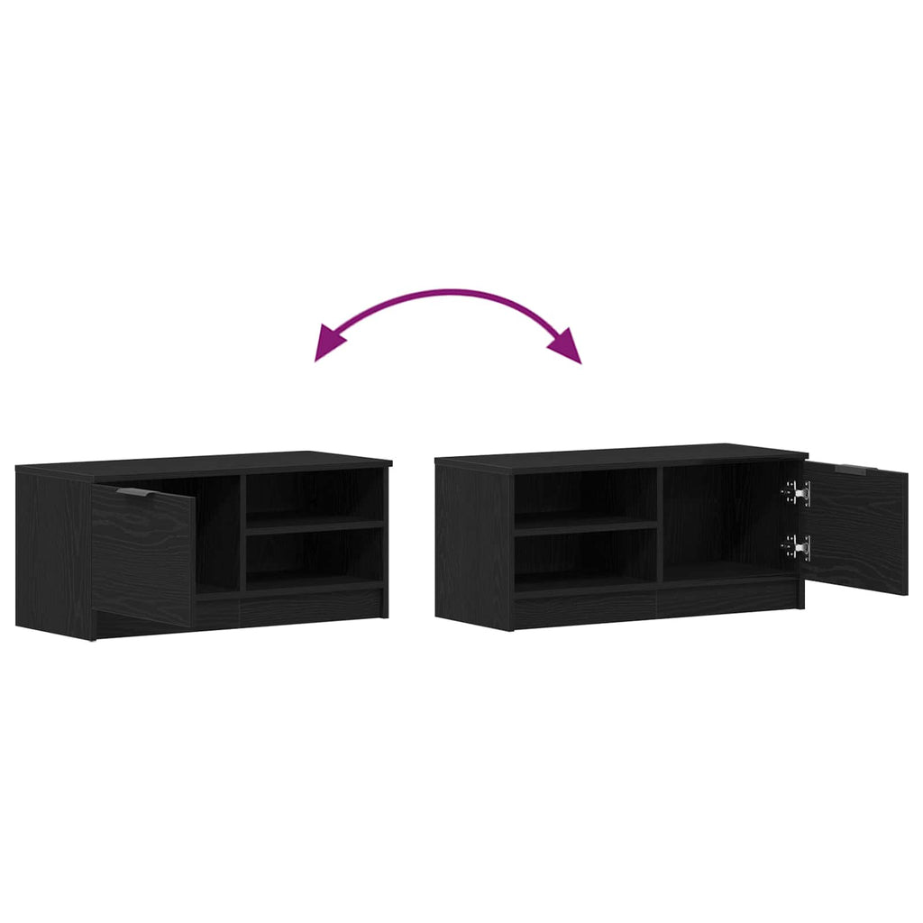 Gabinete de TV 2 pcs Roble Negro 80 x 35 x 36,5 cm