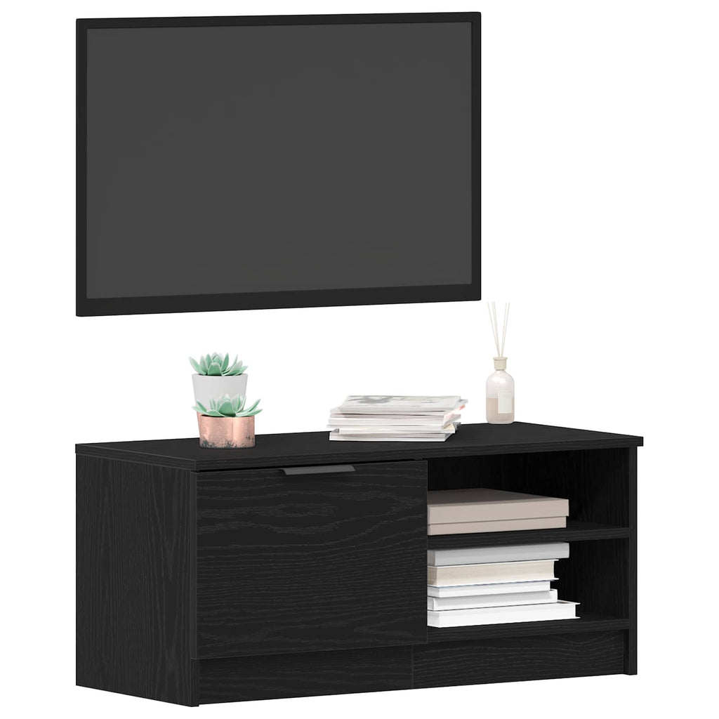 Gabinete de TV 2 pcs Roble Negro 80 x 35 x 36,5 cm