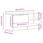 Gabinete de TV 2 pcs Roble Negro 80 x 35 x 36,5 cm