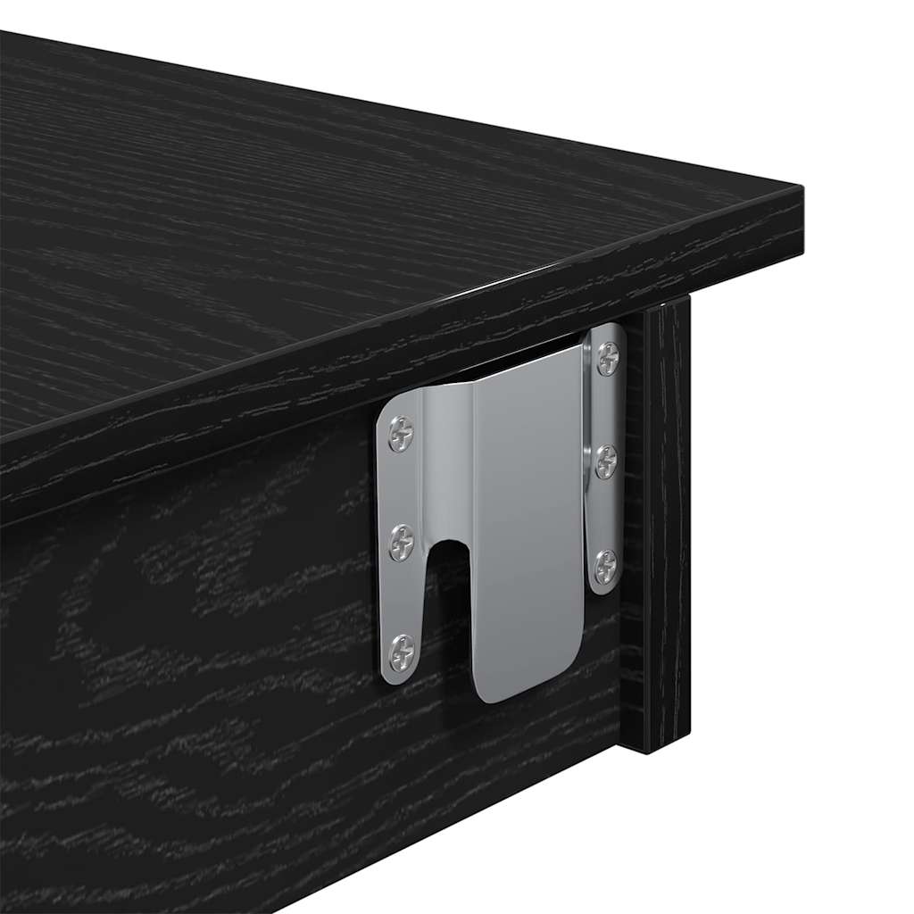 Mesa de Bar de Pared Roble Negro 102 x 45 x 103,5 cm