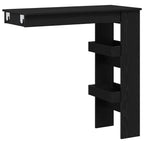 Mesa de Bar de Pared Roble Negro 102 x 45 x 103,5 cm