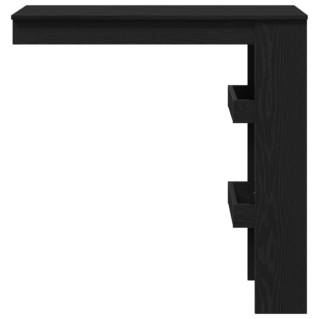 Mesa de Bar de Pared Roble Negro 102 x 45 x 103,5 cm
