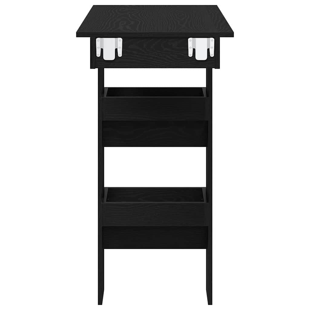 Mesa de Bar de Pared Roble Negro 102 x 45 x 103,5 cm
