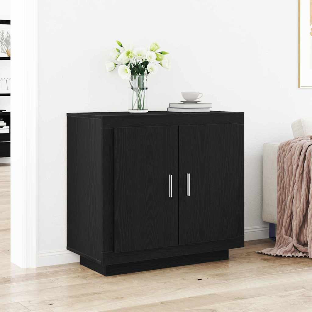 Black Oak Display Cabinet 104 x 35 x 70 cm Plywood