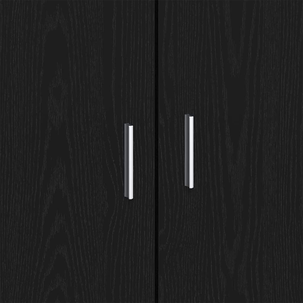 Vitrina Roble Negro 92 x 35 x 75 cm Madera contrachapada
