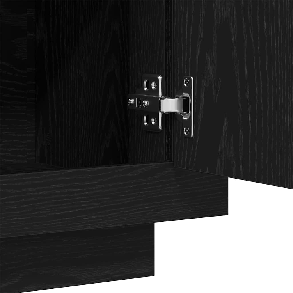 Vitrina Roble Negro 92 x 35 x 75 cm Madera contrachapada