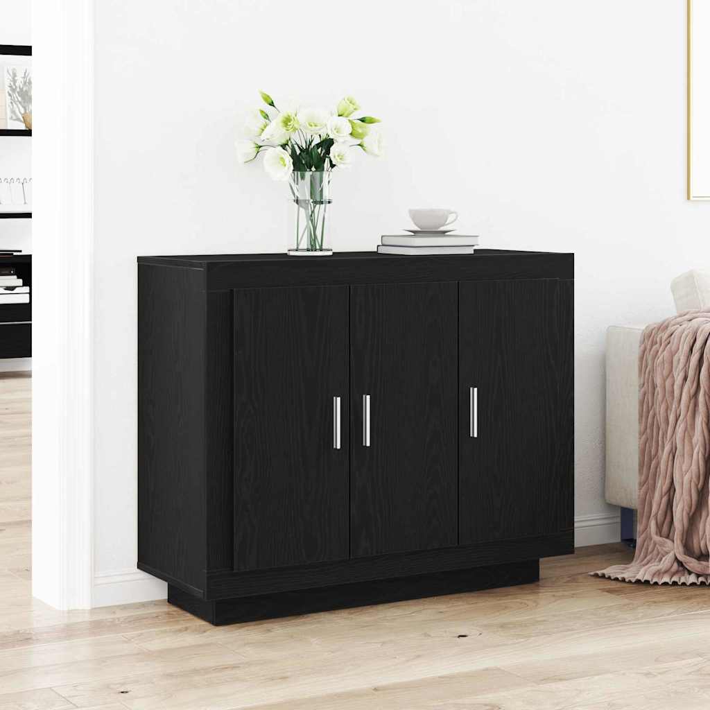 Vitrina Roble Negro 92 x 35 x 75 cm Madera contrachapada