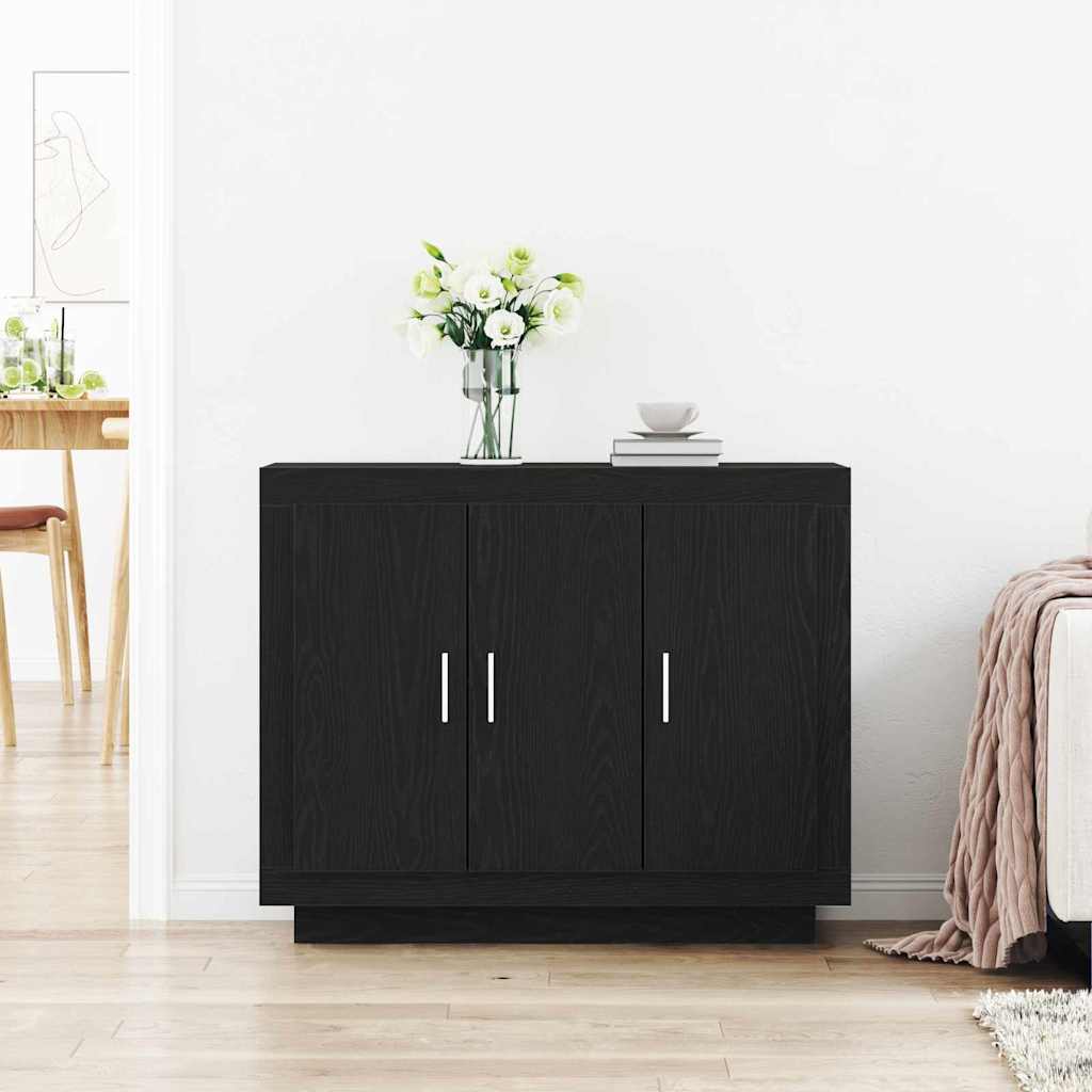 Vitrina Roble Negro 92 x 35 x 75 cm Madera contrachapada