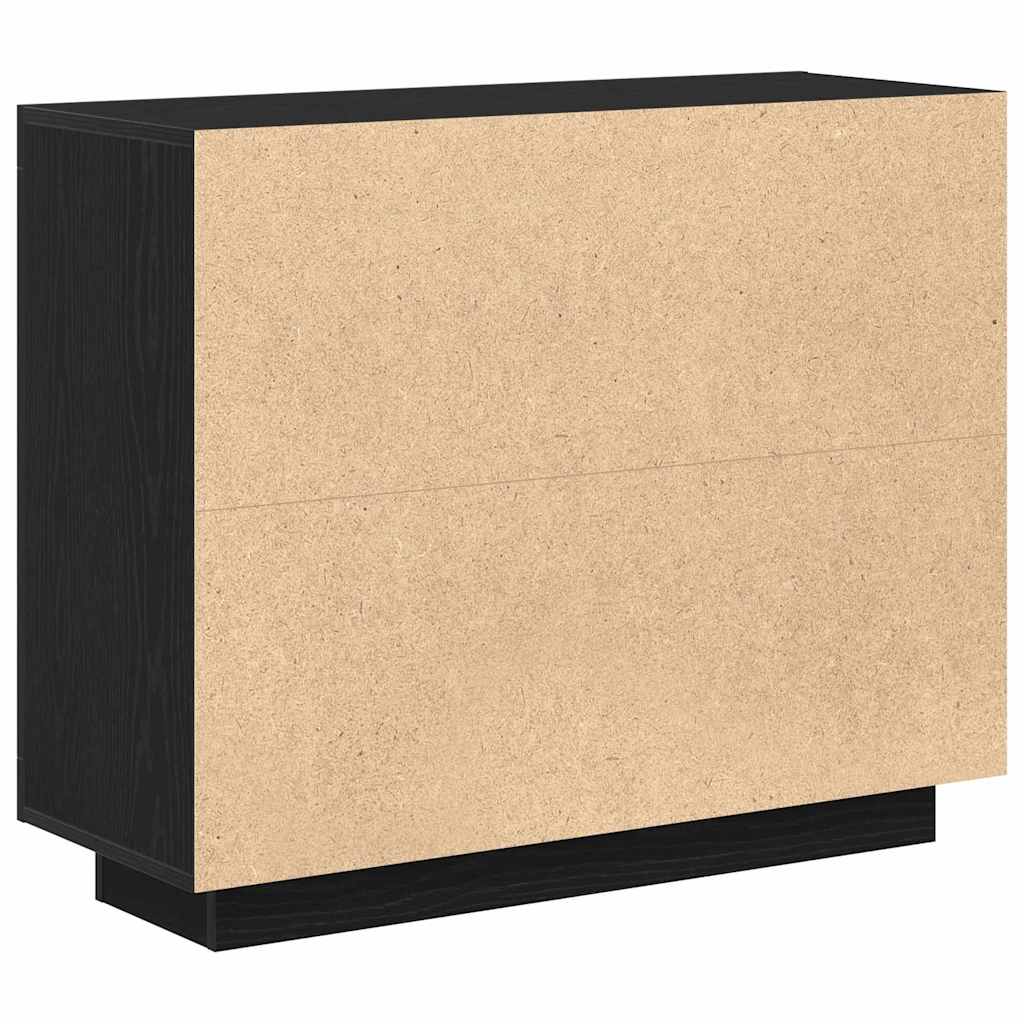 Vitrina Roble Negro 92 x 35 x 75 cm Madera contrachapada