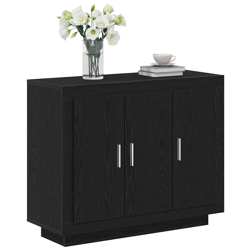 Vitrina Roble Negro 92 x 35 x 75 cm Madera contrachapada