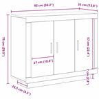 Vitrina Roble Negro 92 x 35 x 75 cm Madera contrachapada