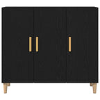 Aparador Roble Negro 90 x 34 x 80 cm Madera de ingeniería