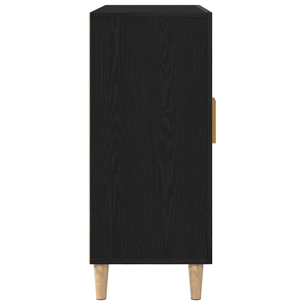 Aparador Roble Negro 90 x 34 x 80 cm Madera de ingeniería