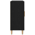 Aparador Roble Negro 90 x 34 x 80 cm Madera de ingeniería