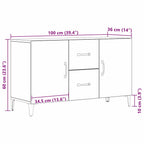 Vitrina Roble Negro 100 x 36 x 60 cm Madera contrachapada