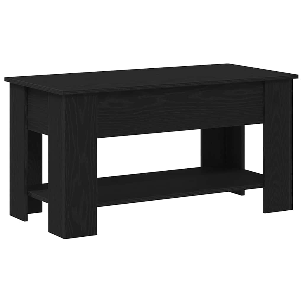 Mesa de Café Roble negro 101 x 49 x 52 cm Madera contrachapada