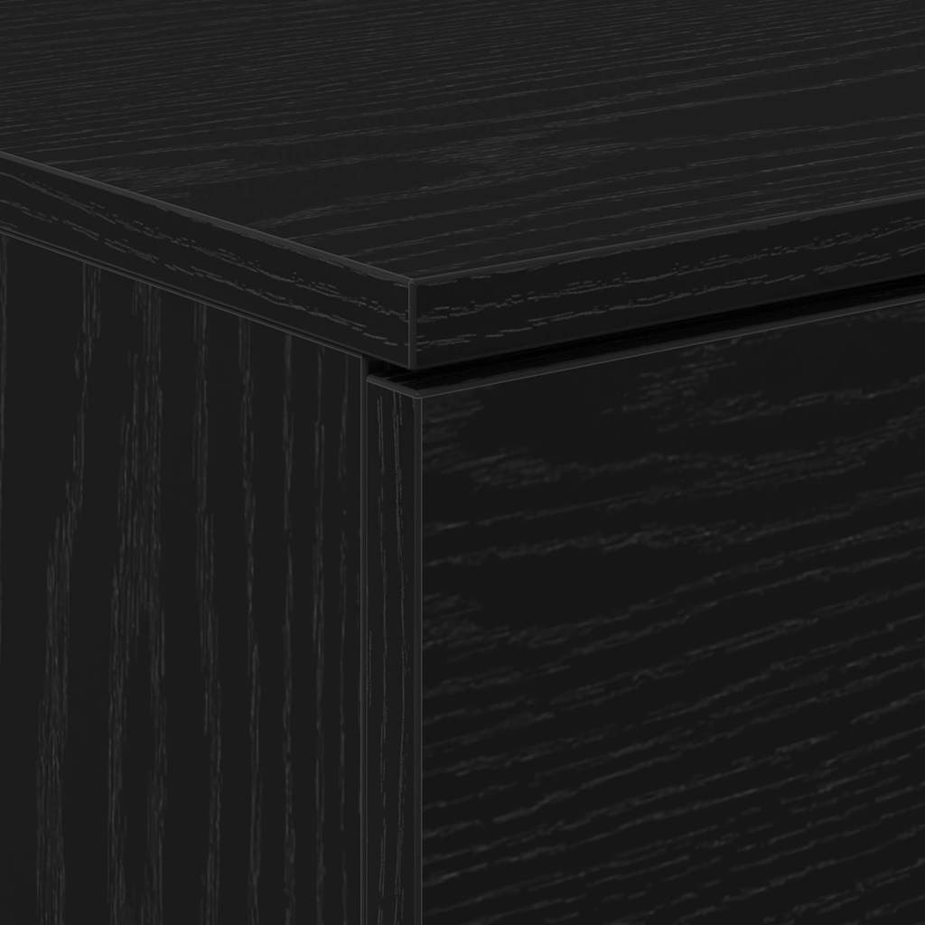 Armario de Noche con cajón 2 pcs Roble Negro 40 x 65 x 65 cm