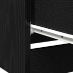 Armario de Noche con cajón 2 pcs Roble Negro 40 x 65 x 65 cm