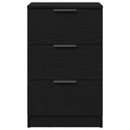 Armario de Noche con cajón 2 pcs Roble Negro 40 x 65 x 65 cm