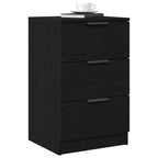 Armario de Noche con cajón 2 pcs Roble Negro 40 x 65 x 65 cm