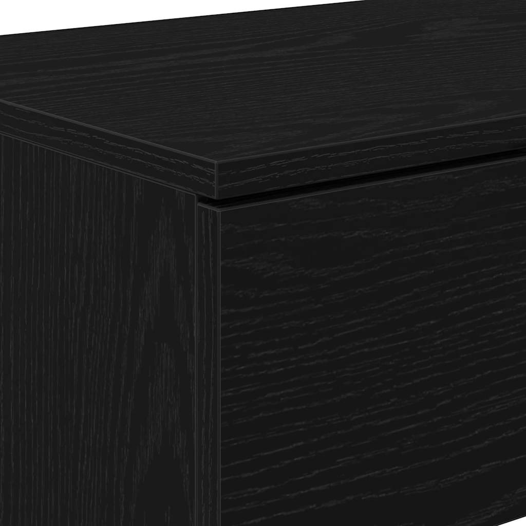 Mesa Consola Roble Negro 30 x 36 x 75 cm Madera de ingeniería