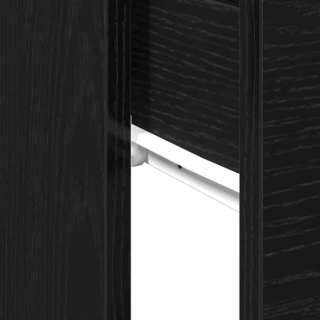 Mesa Consola Roble Negro 30 x 36 x 75 cm Madera de ingeniería
