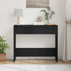 Mesa Consola Roble Negro 30 x 36 x 75 cm Madera de ingeniería