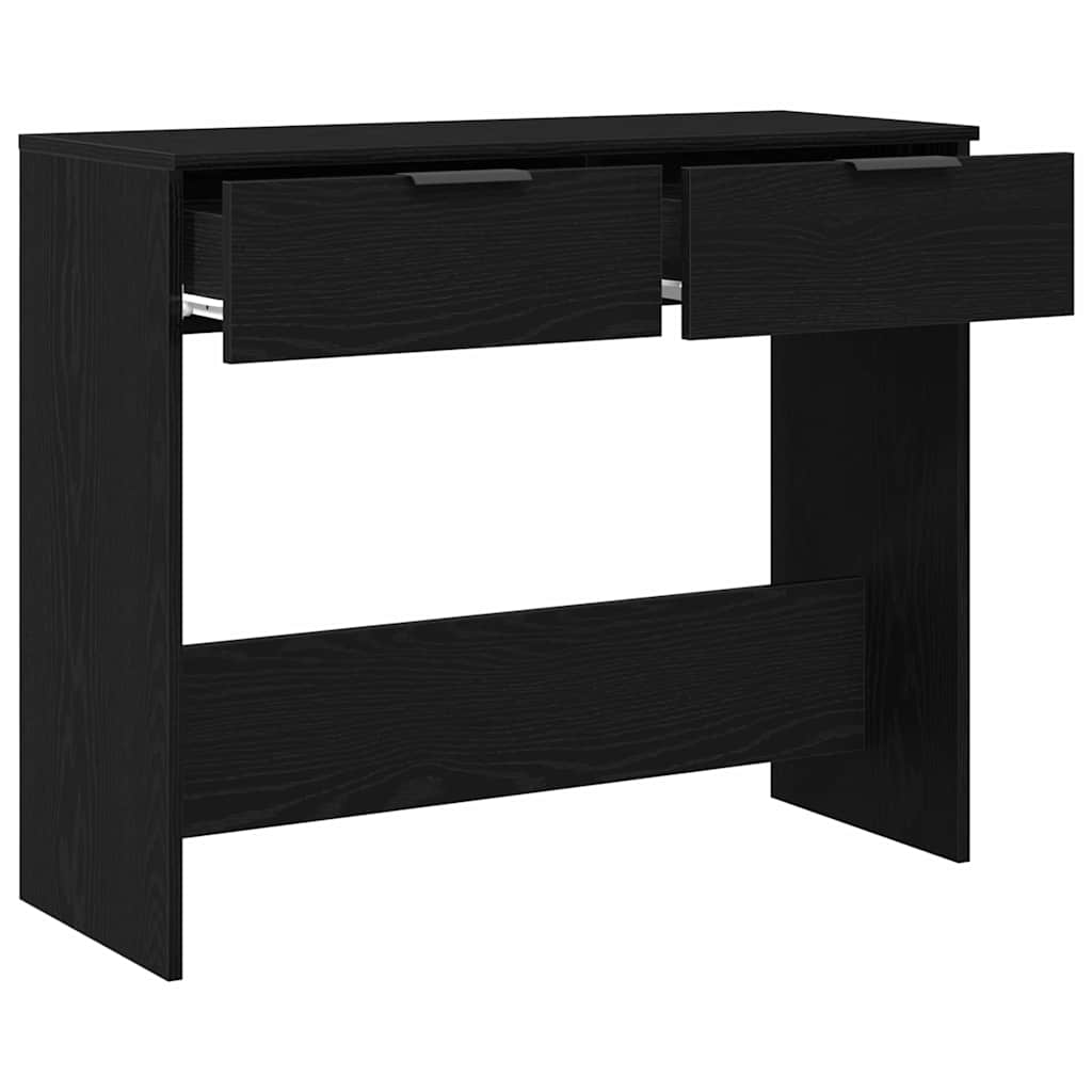 Mesa Consola Roble Negro 30 x 36 x 75 cm Madera de ingeniería