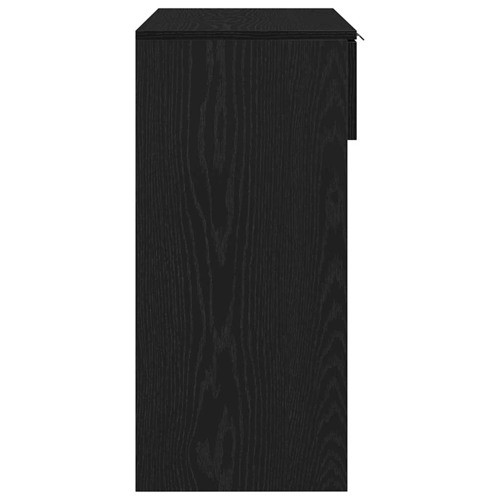 Mesa Consola Roble Negro 30 x 36 x 75 cm Madera de ingeniería