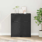 Vitrina 2 pcs Roble Negro 30 x 30 x 70 cm Madera contrachapada