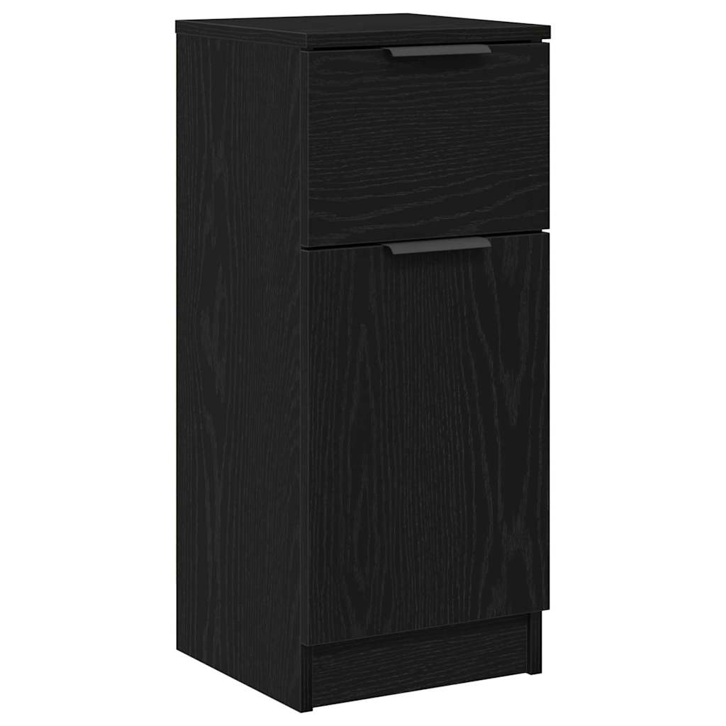 Vitrina 2 pcs Roble Negro 30 x 30 x 70 cm Madera contrachapada
