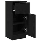 Vitrina 2 pcs Roble Negro 30 x 30 x 70 cm Madera contrachapada