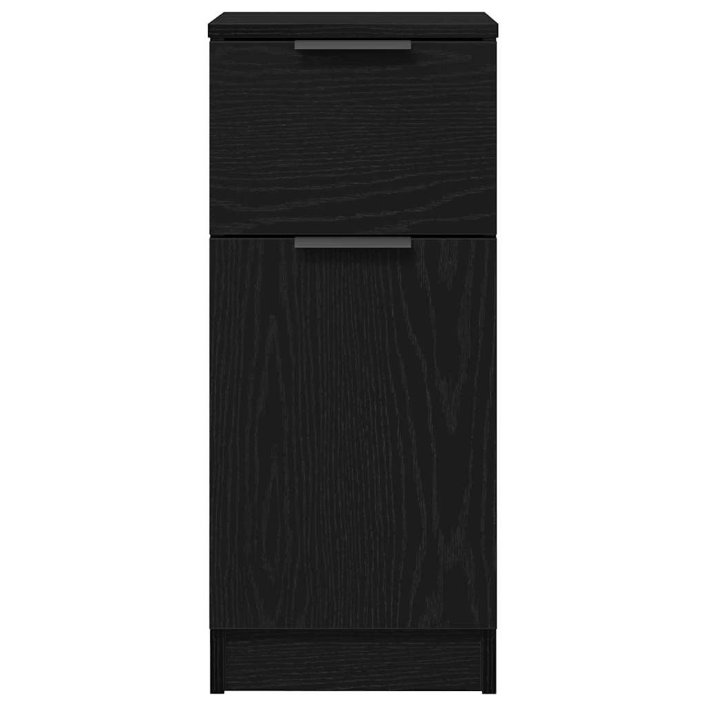 Vitrina 2 pcs Roble Negro 30 x 30 x 70 cm Madera contrachapada