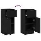 Vitrina 2 pcs Roble Negro 30 x 30 x 70 cm Madera contrachapada