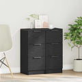 Vitrina 2 pcs Roble Negro 30 x 30 x 70 cm Madera contrachapada