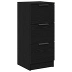 Vitrina 2 pcs Roble Negro 30 x 30 x 70 cm Madera contrachapada