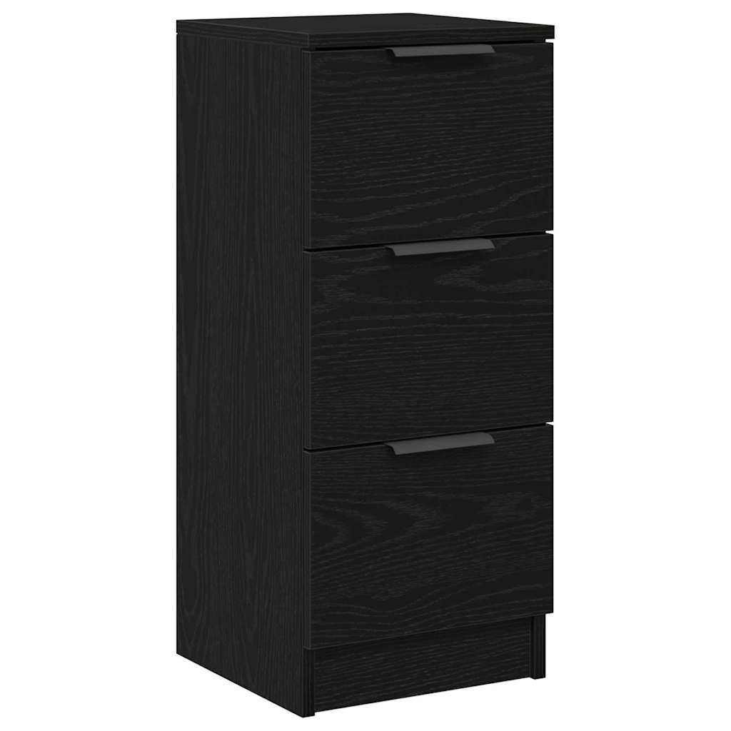 Vitrina 2 pcs Roble Negro 30 x 30 x 70 cm Madera contrachapada