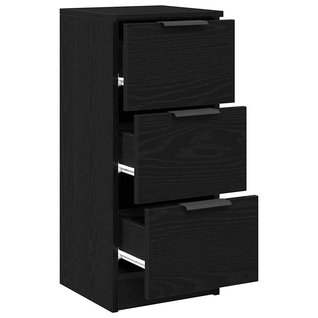 Vitrina 2 pcs Roble Negro 30 x 30 x 70 cm Madera contrachapada
