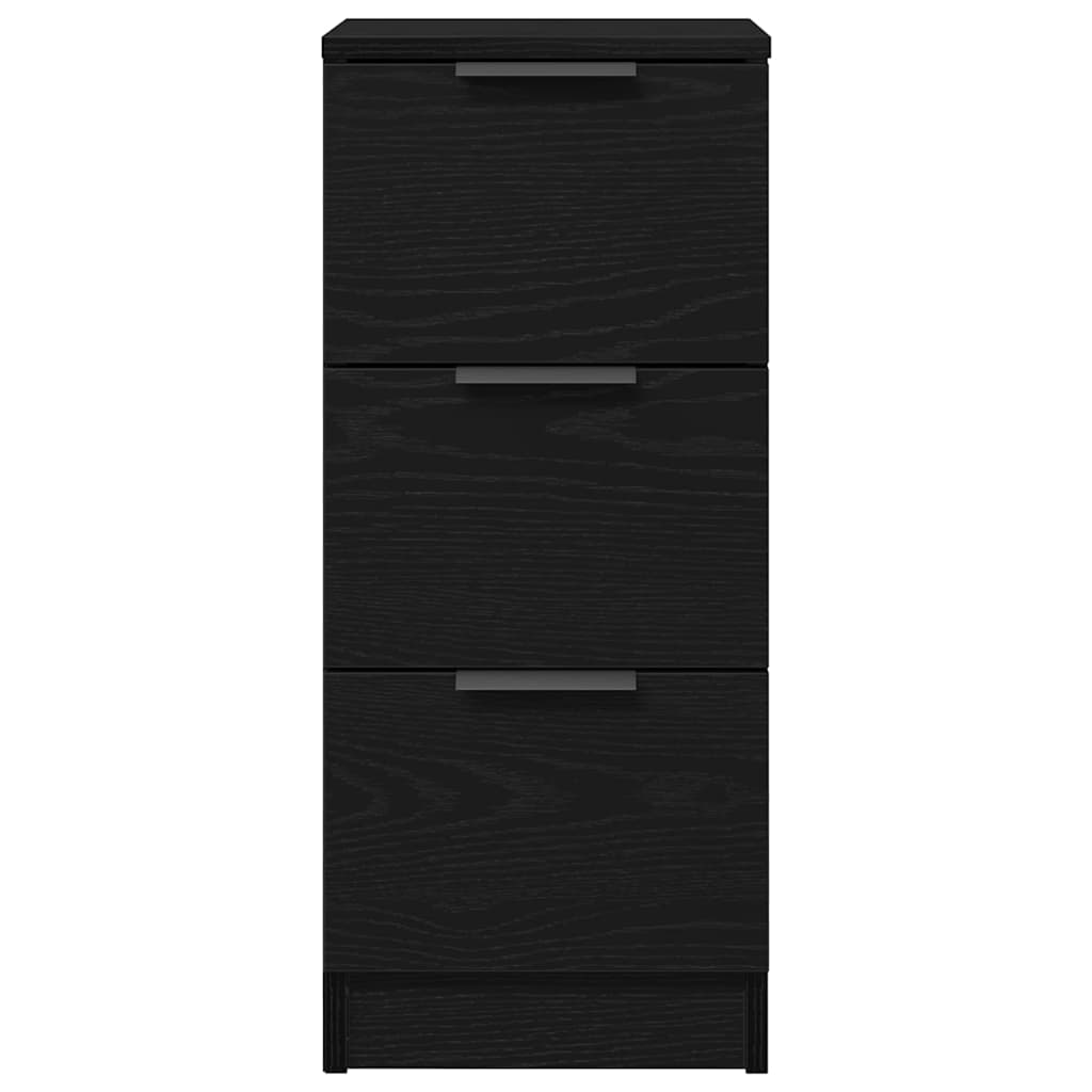 Vitrina 2 pcs Roble Negro 30 x 30 x 70 cm Madera contrachapada