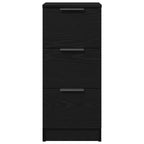 Vitrina 2 pcs Roble Negro 30 x 30 x 70 cm Madera contrachapada