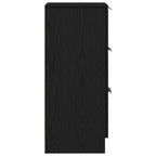 Vitrina 2 pcs Roble Negro 30 x 30 x 70 cm Madera contrachapada