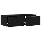 Mueble de pared con cajón Roble Negro 68 x 30 x 20 cm