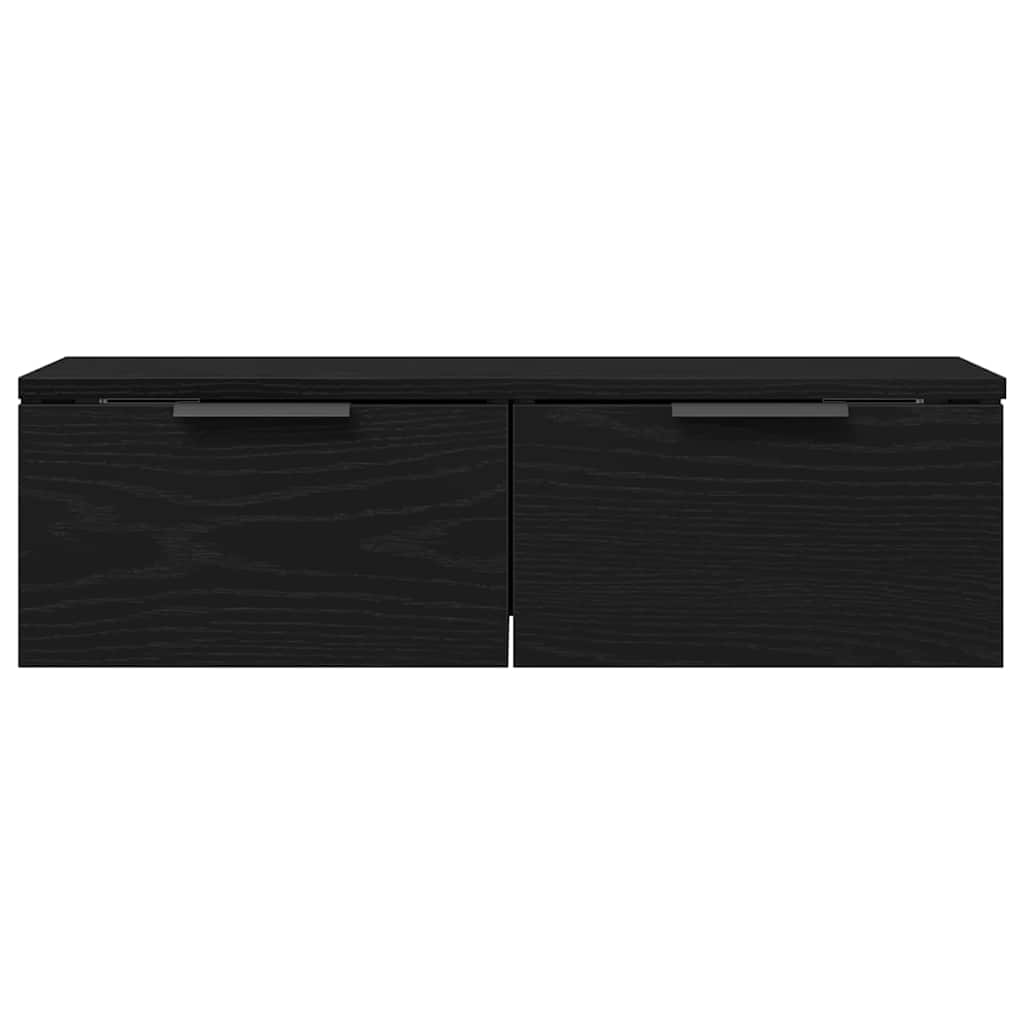 Mueble de pared con cajón Roble Negro 68 x 30 x 20 cm