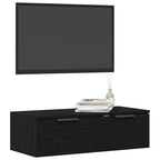 Mueble de pared con cajón Roble Negro 68 x 30 x 20 cm