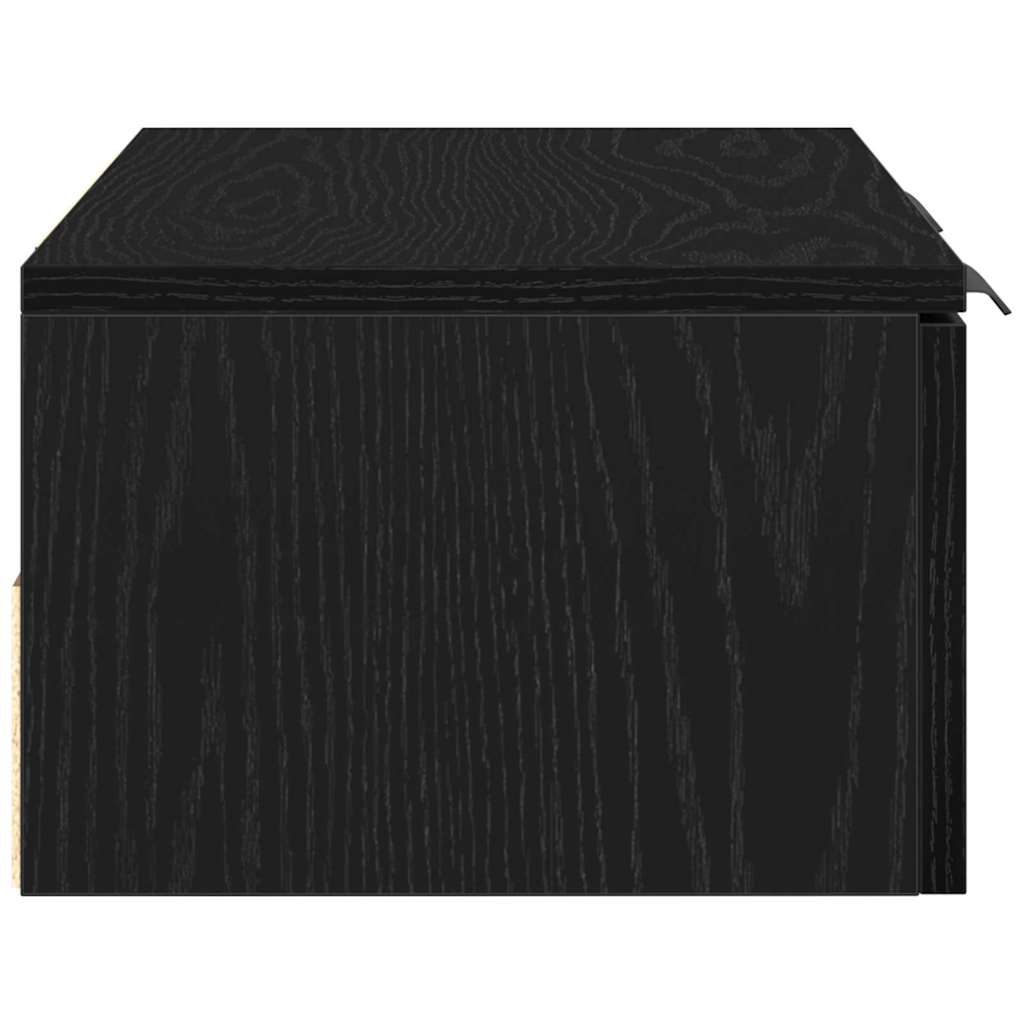 Mueble de pared con cajón Roble Negro 68 x 30 x 20 cm